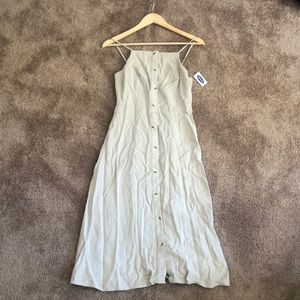 Old navy linen blend button dress S
